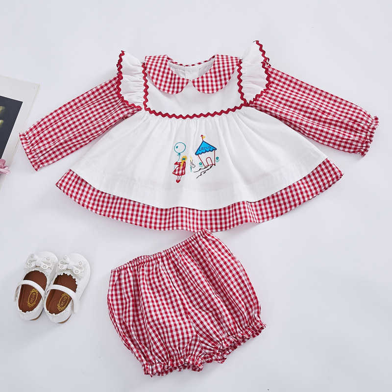 Baby Girl Cartoon Embroidery Plaid Dress Infant Spain Princess Frocks Girls Birthday Party Dresses Children Boutique Clothes 210615, 2pcs
Baby Girl Cartoon Embroidery Plaid Dress Infant Spain Princess Frocks Girls Birthday Party Dresses Children Boutique Clothes 210615, 2pcs