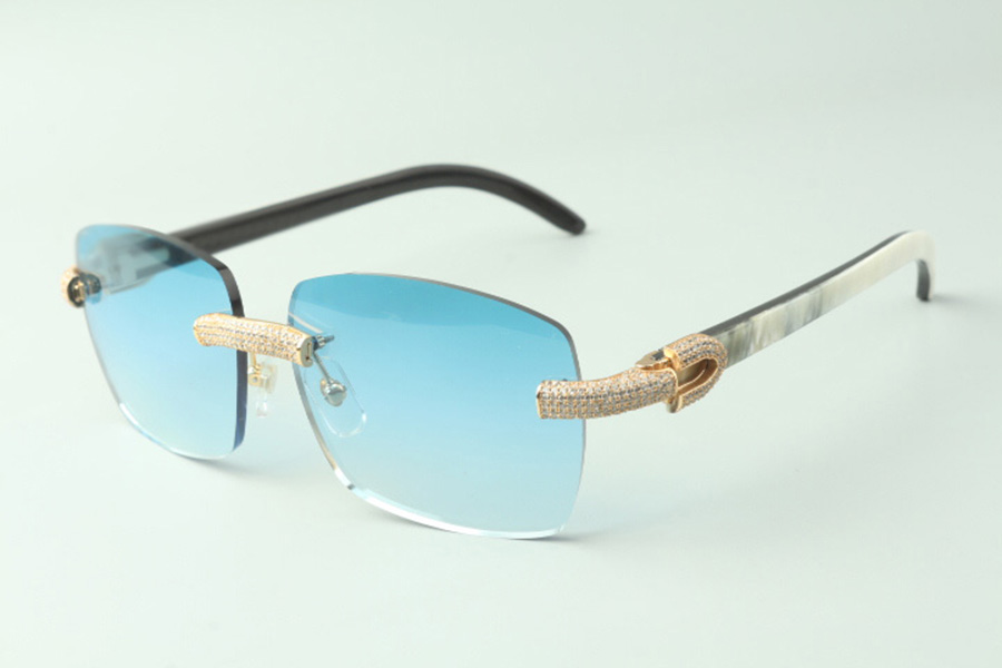 Classic micro-paved diamond sunglasses 3524025 with mixed buffalo horn arms glasses, Direct sales, size: 18-140 mm
Classic micro-paved diamond sunglasses 3524025 with mixed buffalo horn arms glasses, Direct sales, size: 18-140 mm
