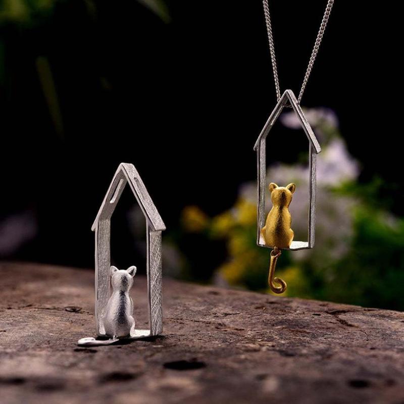 Pendant Necklaces Silver Color Link Chain Cute Cat Choker Necklace For Women Boho Chocker Pendants Collier Femme Jewelry Dz734
Pendant Necklaces Silver Color Link Chain Cute Cat Choker Necklace For Women Boho Chocker Pendants Collier Femme Jewelry Dz734