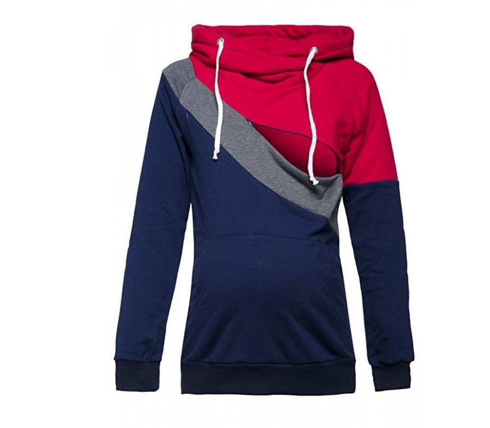 HGTE Casual Hoodies Sweatsgurts Women Maternity Nursing Pullover Breastfeeding For Pregnant Women Mother Breast Feeding Tops 201102