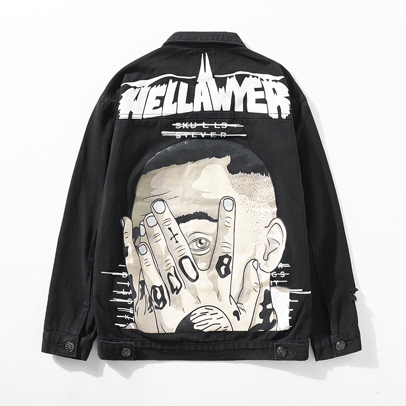 2021 New Character Print Oversize Jeans Coat Men and Women Harajuku Washed Retro Spliced Denin Jacket Windbreaker Casual Jean Clothes 4wh6, White
2021 New Character Print Oversize Jeans Coat Men and Women Harajuku Washed Retro Spliced Denin Jacket Windbreaker Casual Jean Clothes 4wh6, White