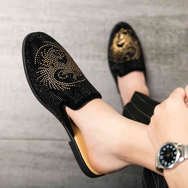 slippers men's shoes trend of the classic color fashion standard diamond heel comfortable casual all-match half drag ks009 5xmo, Black
slippers men's shoes trend of the classic color fashion standard diamond heel comfortable casual all-match half drag ks009 5xmo, Black