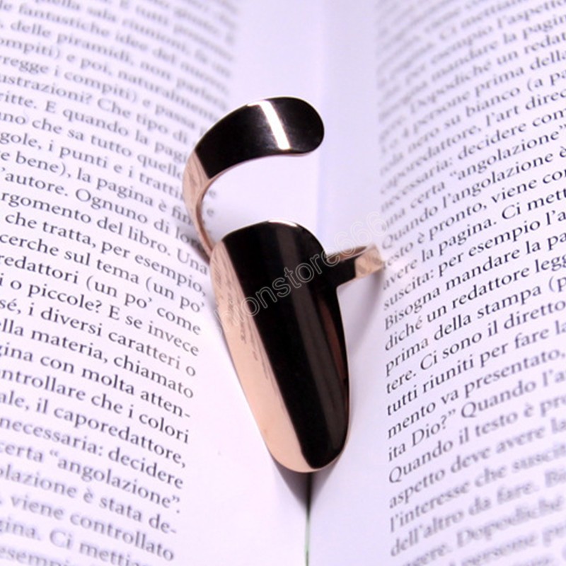 Fashion False Nails Alloy Metal Finger Rings Women Ring Jewelry Cool Fingertip Finger Nail Ring Charm Party Ornament