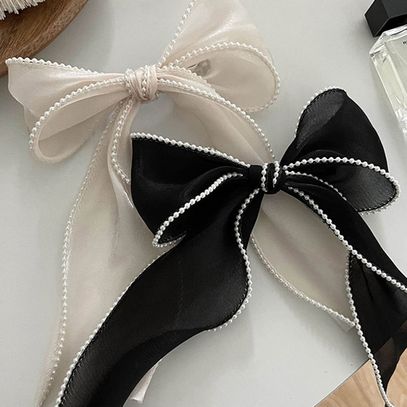 Elegant Pearl Streamer Hair Bows Clips Women Girls Hairpin Mesh Bowknot Barrettes Headdress Headwear Hair Accessories
Elegant Pearl Streamer Hair Bows Clips Women Girls Hairpin Mesh Bowknot Barrettes Headdress Headwear Hair Accessories
