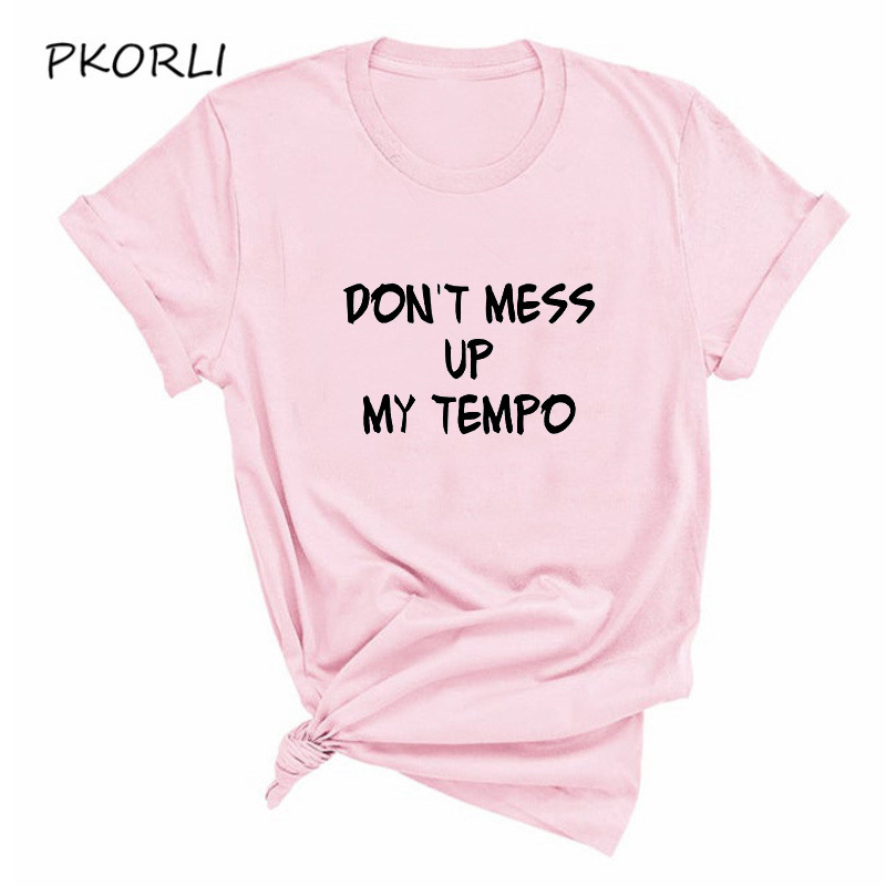 EXO Tempo Kpop Printed TShirt Women Men Casual Don't Mess Up My Tempo T Shirt Kpop Fashion Unisex Clothes Tee T200614
