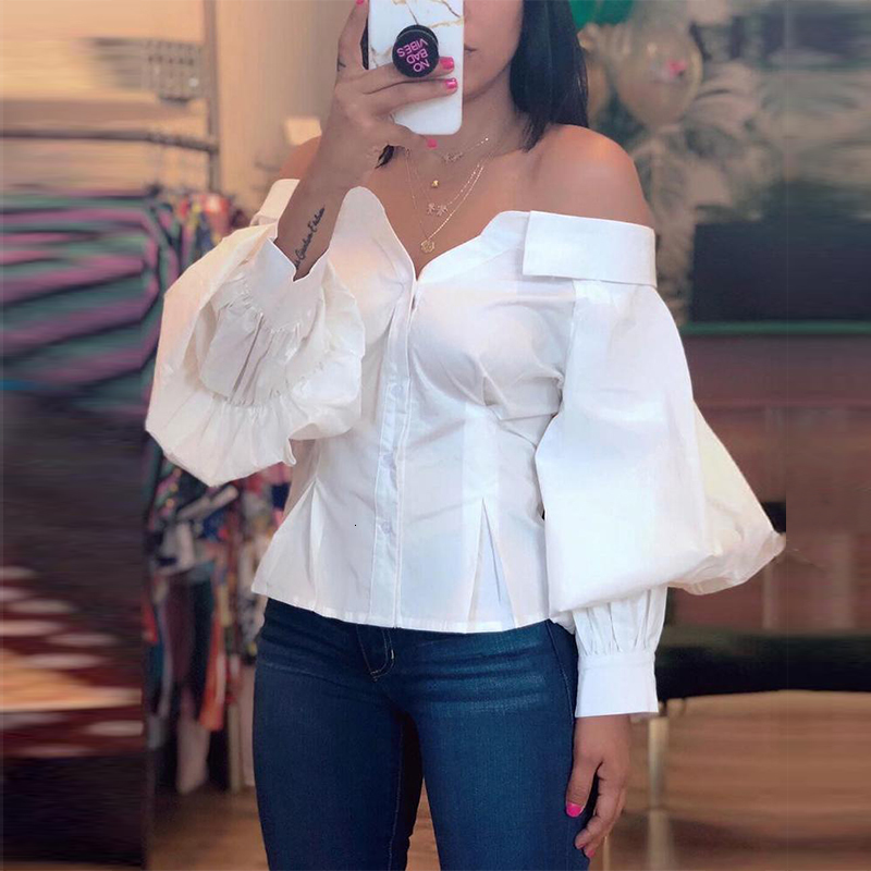 2021 New Spring Sexy Slash Neck White Blouses Women Long Lantern Sleeve Blouse Female Patchwork Single-breasted Shirt Tops Ad7c
2021 New Spring Sexy Slash Neck White Blouses Women Long Lantern Sleeve Blouse Female Patchwork Single-breasted Shirt Tops Ad7c