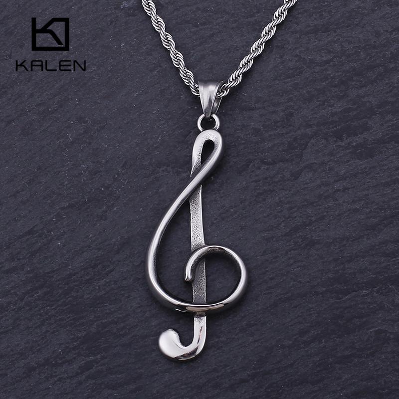 Pendant Necklaces Unique Stainless Steel Music Note Necklace For Men Women Treble G Clef Charm Chain Jewelry Lovers
Pendant Necklaces Unique Stainless Steel Music Note Necklace For Men Women Treble G Clef Charm Chain Jewelry Lovers