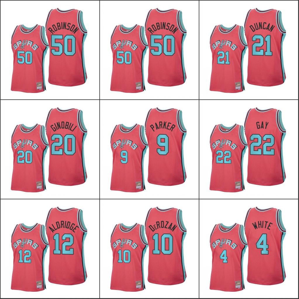 San Antonio Spurs David Robinson DeMar DeRozan Tim Duncan Manu Ginobili NBA 2020 Reload Hardwood Classics Custom Pink Jersey, Black;red
San Antonio Spurs David Robinson DeMar DeRozan Tim Duncan Manu Ginobili NBA 2020 Reload Hardwood Classics Custom Pink Jersey, Black;red