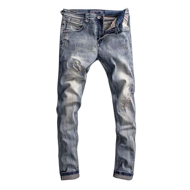 2021 New Fashion Streetwear Retro Wash Slim Fit Elastic Ripped Men Hip Hop Pants Italian Vintage Designer Jeans Homme Zft9, Retro color
2021 New Fashion Streetwear Retro Wash Slim Fit Elastic Ripped Men Hip Hop Pants Italian Vintage Designer Jeans Homme Zft9, Retro color