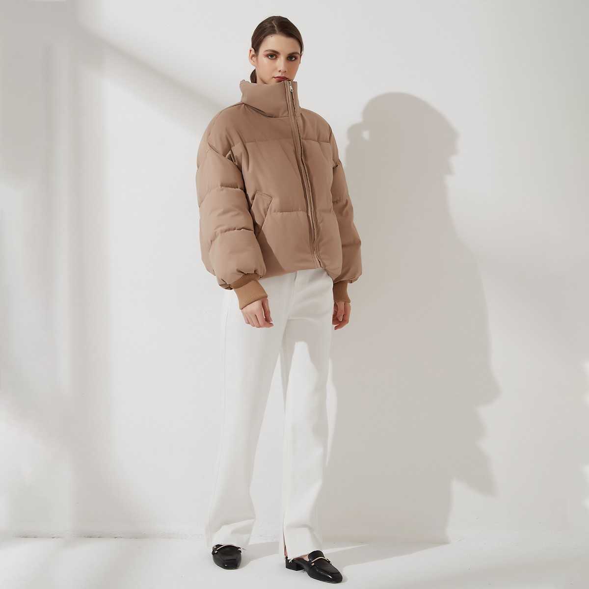 Wixra Women Thick Winter Parkas Casual Warm Cotton Jackets Coat Female Classic Zipper Outwear Autumn Street Wear 211018