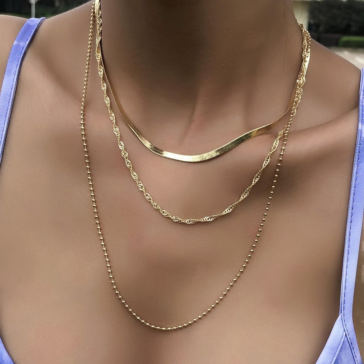 Popular Fashion Street Photo Jewelry Twist Bead Chain Multi-layer Female Necklace
Popular Fashion Street Photo Jewelry Twist Bead Chain Multi-layer Female Necklace