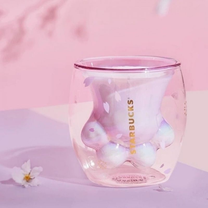 Genuine Starbuck claw Pink Cherry Blossom purple cherry cat scratch double glass water cup, Pink cat claw cup
Genuine Starbuck claw Pink Cherry Blossom purple cherry cat scratch double glass water cup, Pink cat claw cup
