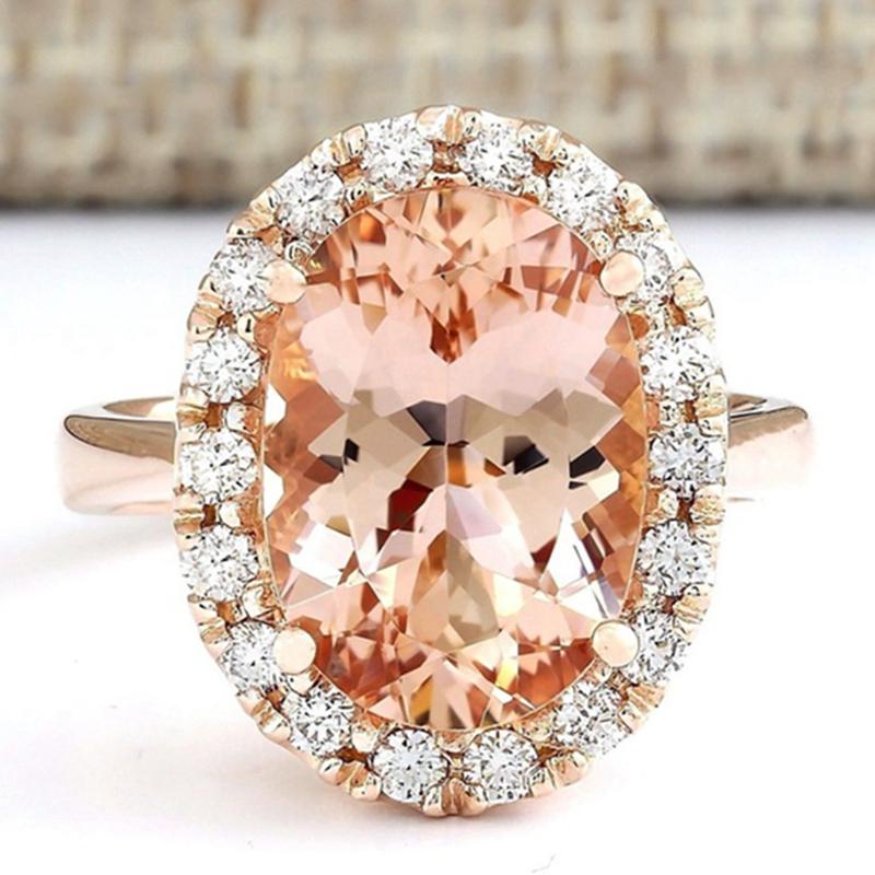 Cluster Rings Fashion Champagne Oval Big Crystal Zircon Ring For Women Vintage Gold Color Promise Love Engagement Luxury Bridal Jewelry, Golden;silver 
Cluster Rings Fashion Champagne Oval Big Crystal Zircon Ring For Women Vintage Gold Color Promise Love Engagement Luxury Bridal Jewelry, Golden;silver