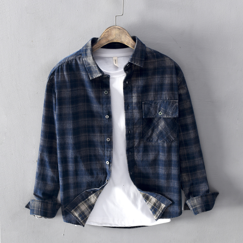 2021 New Japanese Vintage Fashion Men Shirts High Quality Designer Long Sleeve Casual Corduroy Plaid Shirt Streetwear Cotton Camisa Homme 5r, Blue
2021 New Japanese Vintage Fashion Men Shirts High Quality Designer Long Sleeve Casual Corduroy Plaid Shirt Streetwear Cotton Camisa Homme 5r, Blue
