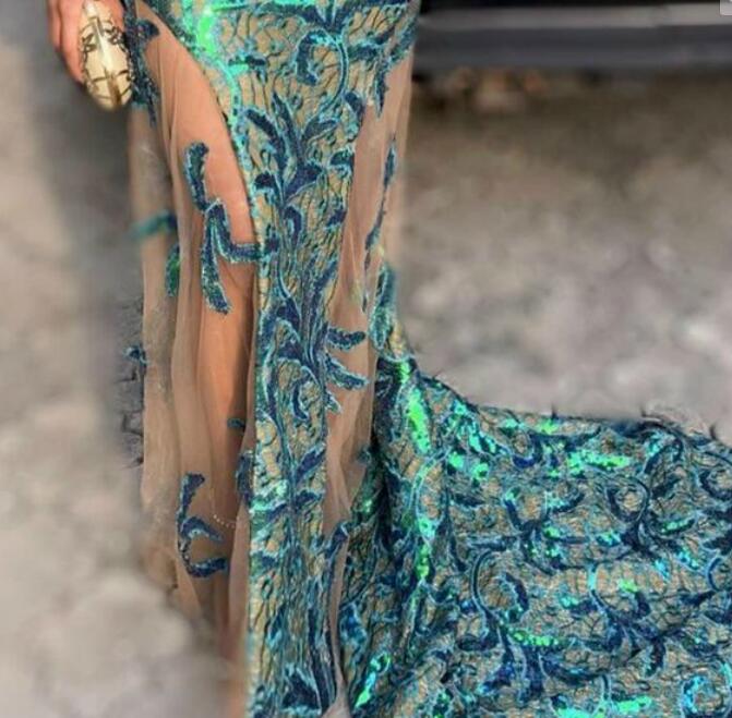 Aso Ebi 2021 Arabic Sexy Mermaid Lace Evening Dresses Beaded Vintage Prom Dresses Charming Formal Party Second Reception Gowns ZJ2678