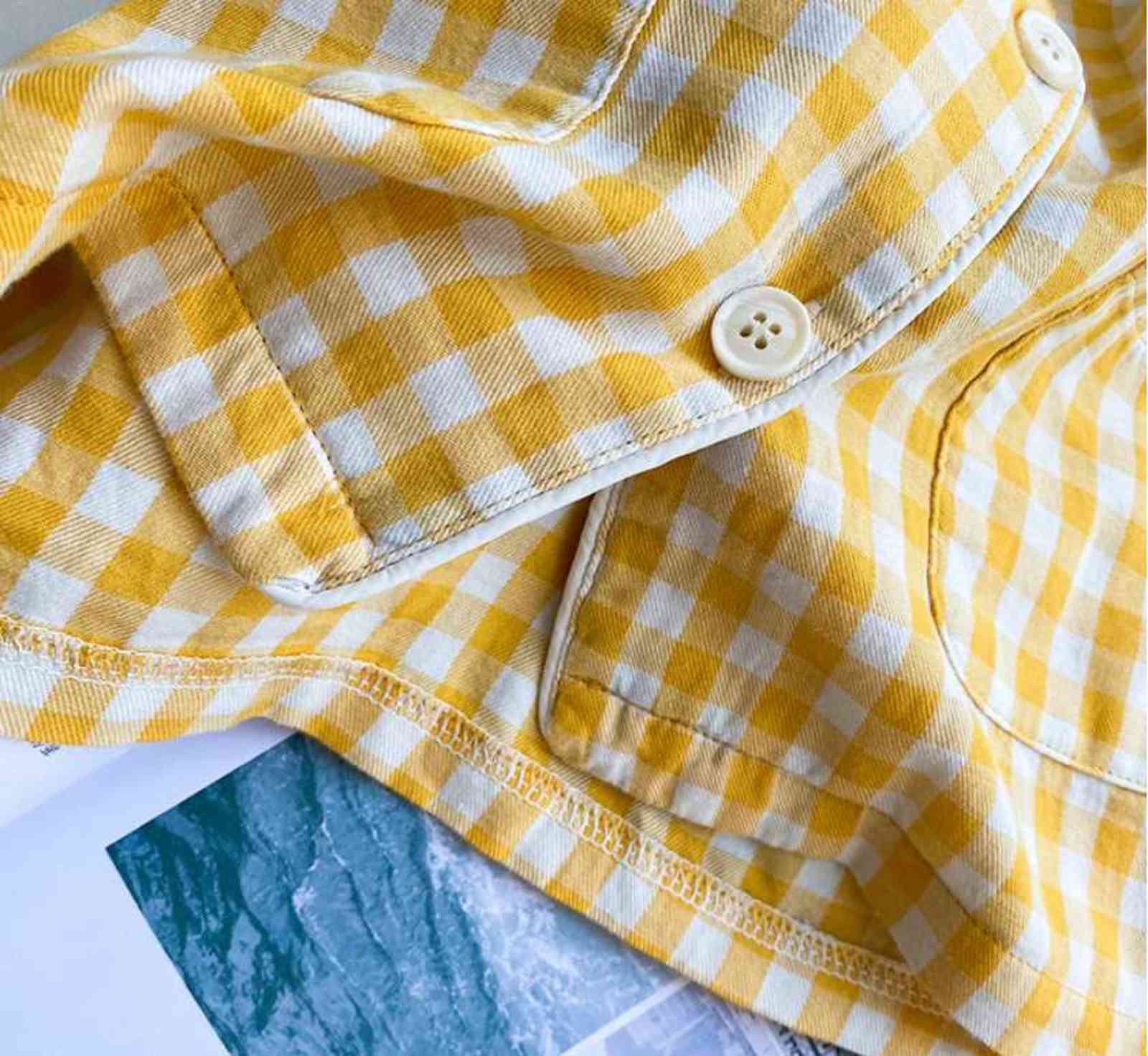 Children cotton soft Pajama Sets boys and girls plaid leisure wear 2pcs sets unisex loose dressing gown 211130