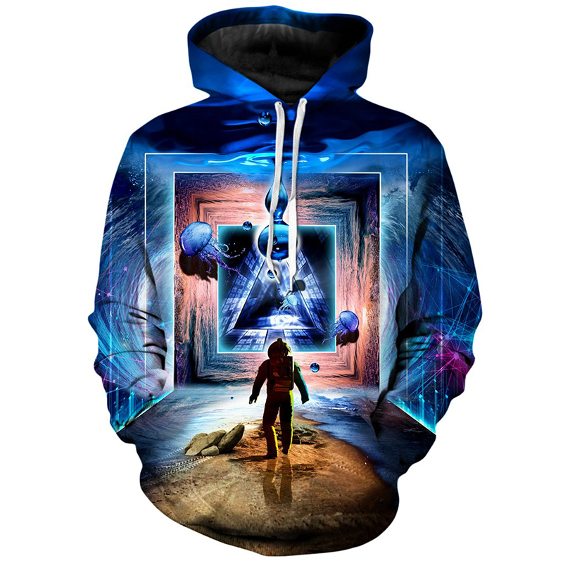 Astronaut pattern Fierce 3D printing hoodie visual impact party top punk goth round neck high quality sweater hoodie, Black
Astronaut pattern Fierce 3D printing hoodie visual impact party top punk goth round neck high quality sweater hoodie, Black
