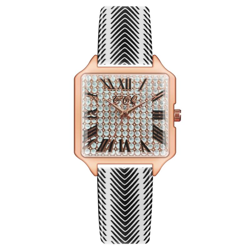Wristwatches Women Diamond Watch Starry Square Dial Bracelet Watches Set Ladies Leather Band Quartz Wristwatch Female Clock Zegarek Damski, Black
Wristwatches Women Diamond Watch Starry Square Dial Bracelet Watches Set Ladies Leather Band Quartz Wristwatch Female Clock Zegarek Damski, Black