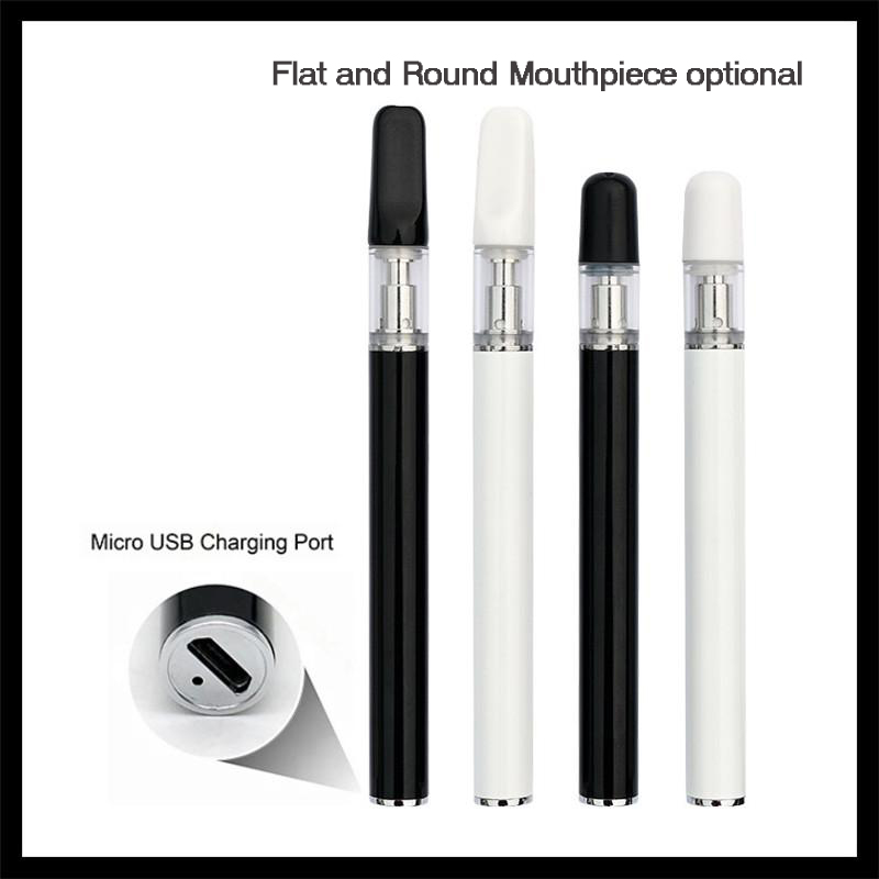 White Black with flat mouthpiece round tips Disposable Vape Pen 320mah Rechargeable Battery 0.3ML 0.5ML Refillable Tank Ceramic Coil Cartrid, Multi
White Black with flat mouthpiece round tips Disposable Vape Pen 320mah Rechargeable Battery 0.3ML 0.5ML Refillable Tank Ceramic Coil Cartrid, Multi