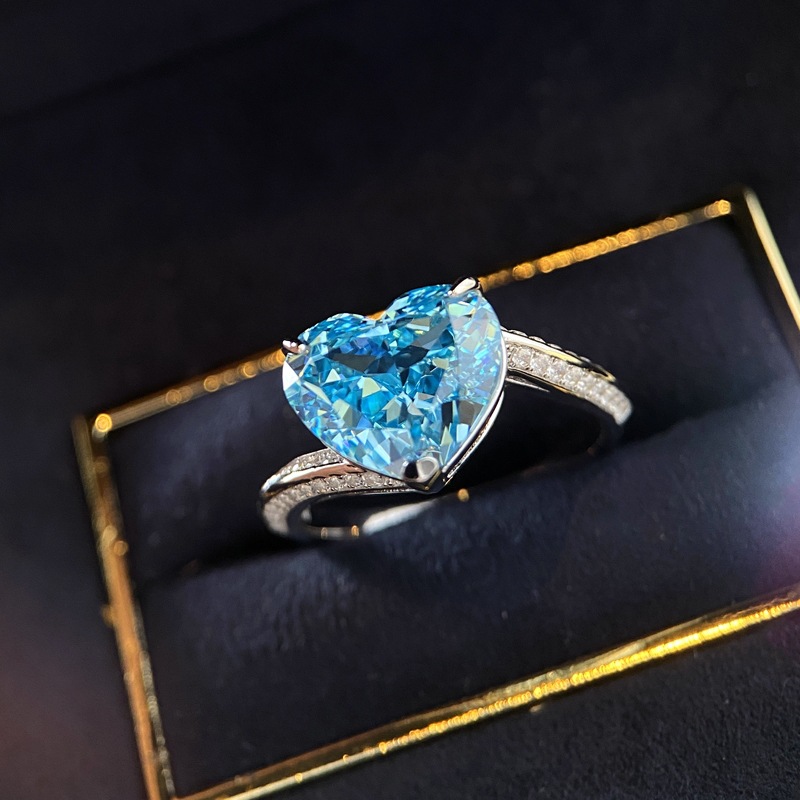 Heart cut Lab Aquamarine cz Ring 925 sterling silver Engagement Wedding band Rings for Women men Party Jewelry
Heart cut Lab Aquamarine cz Ring 925 sterling silver Engagement Wedding band Rings for Women men Party Jewelry