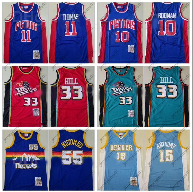 Mitchell and Ness Basketball Isiah Thomas Jersey 11 Dennis Rodman 10 Grant Hill 33 Dikembe Mutombo 55 Carmelo Anthony 15 Vintage Good Quality, 10 blue
Mitchell and Ness Basketball Isiah Thomas Jersey 11 Dennis Rodman 10 Grant Hill 33 Dikembe Mutombo 55 Carmelo Anthony 15 Vintage Good Quality, 10 blue