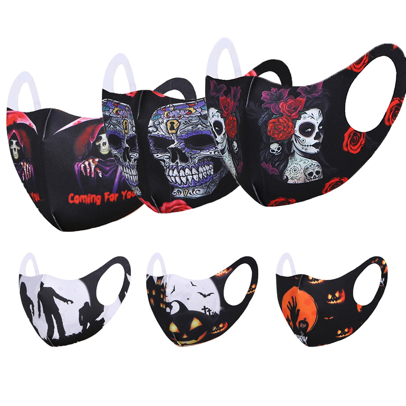 wholesale Halloween Ice Silk Face Mask Print Black Witch Red Rose Scary pumpkin Adult Masks Anti Dust Dustproof Reusable Washable Mouth Cover
wholesale Halloween Ice Silk Face Mask Print Black Witch Red Rose Scary pumpkin Adult Masks Anti Dust Dustproof Reusable Washable Mouth Cover