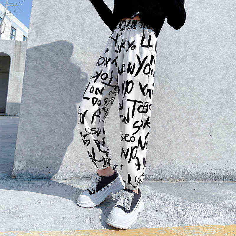 Pants For Girls Casual Style Girl Anti-Mosquito Kids Fashion Letters Ankle Trousers 5 7 9 10 11 13 14Years Teenage Clothes 211103