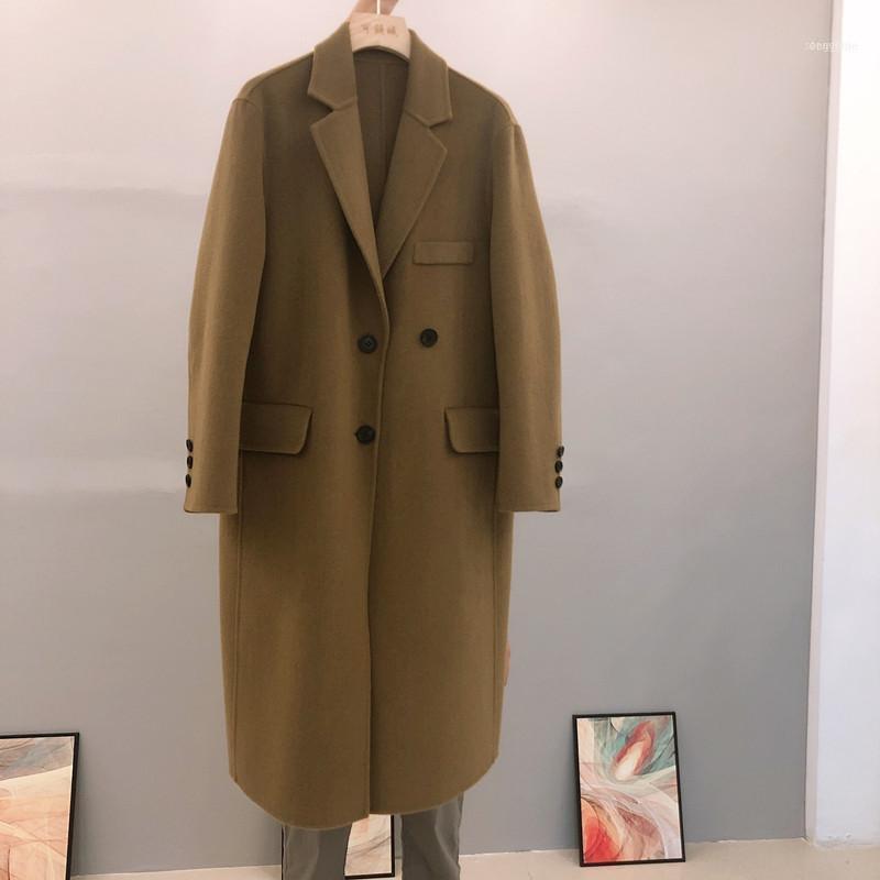 Women' Wool & Blends Temperament Camel Double Breasted Hand Sewn Side Cashmere Coat Mid Long 20 Winter Loose Woolen Coat1, Black
Women' Wool & Blends Temperament Camel Double Breasted Hand Sewn Side Cashmere Coat Mid Long 20 Winter Loose Woolen Coat1, Black