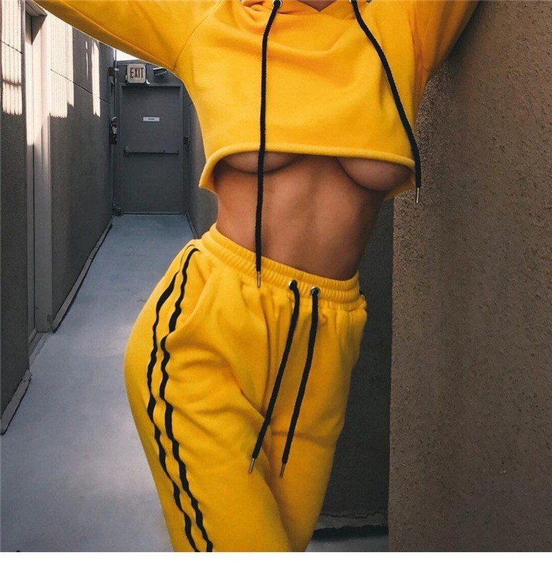 2021 New Crop Top Lace Up Fashion Suit Set Women Tracksuit Two-piece Sport Style Outfit Jogging Sweatshirt Fitness Lounge Sportwear 5gdp, Yellow
2021 New Crop Top Lace Up Fashion Suit Set Women Tracksuit Two-piece Sport Style Outfit Jogging Sweatshirt Fitness Lounge Sportwear 5gdp, Yellow
