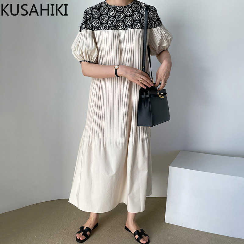 KUSAHIKI Woman Dress Floral Embroidery Hit Color Patchwork Korean Dresses Causal Puff Sleeve High Waist Pleated Vestidos 6J366 210602, Photo color
KUSAHIKI Woman Dress Floral Embroidery Hit Color Patchwork Korean Dresses Causal Puff Sleeve High Waist Pleated Vestidos 6J366 210602, Photo color