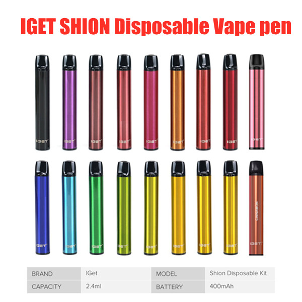 Hot IGET Shion Disposable Pod Device 600Puffs 400mAh 2.4ml Prefilled Portable Empty Vape Stick Pen Bar Max Air Puff Kit 100% Originl
Hot IGET Shion Disposable Pod Device 600Puffs 400mAh 2.4ml Prefilled Portable Empty Vape Stick Pen Bar Max Air Puff Kit 100% Originl