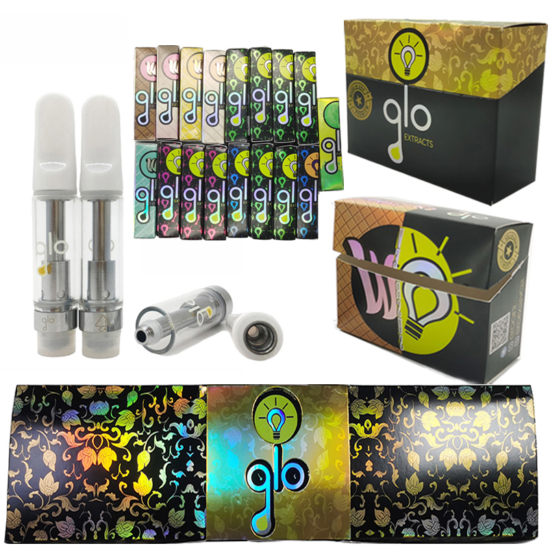 Glo Extracts Vape Cartridges Packaging 1ml 0.8ml Atomizers Glass Tank Empty Vaporizer Pen Cartridge 510 Thread Ceramic Coil Vapes Carts with Boxes
Glo Extracts Vape Cartridges Packaging 1ml 0.8ml Atomizers Glass Tank Empty Vaporizer Pen Cartridge 510 Thread Ceramic Coil Vapes Carts with Boxes