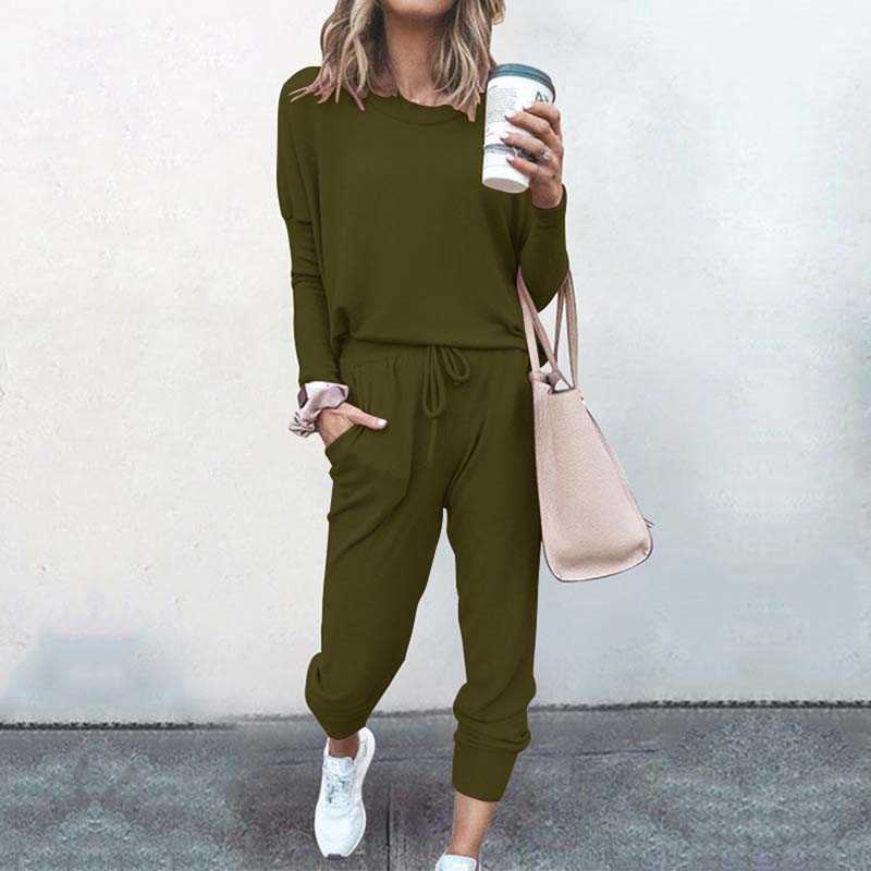 Autumn Lounge Wear Suit Women Loungewear Plus Size 2 Piece Sets Ladies Tracksuit Female Two Piece Outfits For Women Y0625