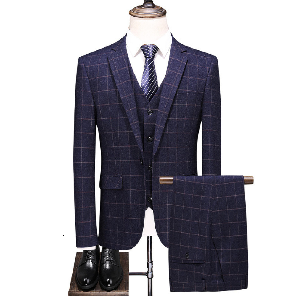 2021 Business Gentleman Lattice Large Size Piece Sets Male Professional Wear Fashion Youth Suit Oiiu, Navy blue
2021 Business Gentleman Lattice Large Size Piece Sets Male Professional Wear Fashion Youth Suit Oiiu, Navy blue