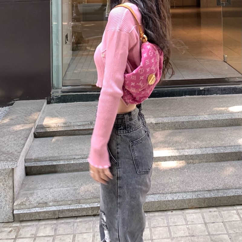 Black Ripped Hole WideLeg Jeans High Street Korean Trendy Denim Women'S Pants Loose Waist Streetwear StraightLeg Trousers 210922