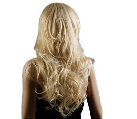 WoodFestival blonde wig long wavy curly hair wigs synthetic fiber wig cheap good quality white women wigs European American style