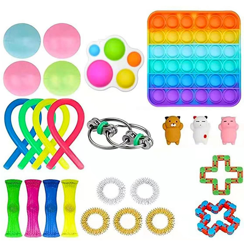 Fidges Fidget Gift Sets Toy Cheap Sensory Fidget Toys Pack for Kids or Adults Squishy Sensory Antistress Relief Figet Toys 615 B3 от DHgate WW