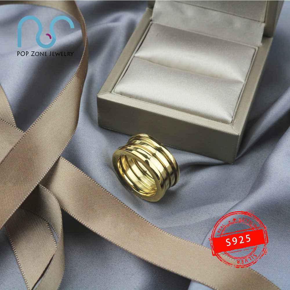 S925 Sterling Silver Ring Zero Spring Original Trendy Anniversary Party For Women Lovers With