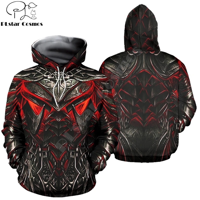 Fashion Mens hoodies 3D printed Daedric Armor Sweatshirt Couple Hoodie Harajuku Autumn Streetwear Unisex Casual Tracksuits 201020