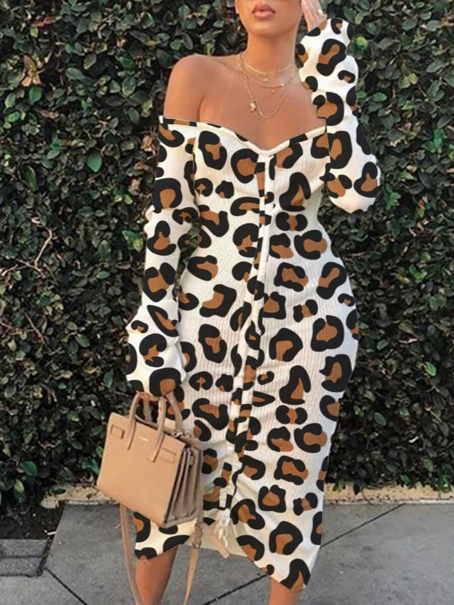 Spring Autumn Ladies S- Plus-size Casual Dress Women Skew Collar Long Sleeve Leopard Pattern Digital Printing High Waist Pullover Dress Midi Skirt A-lineskirt
Spring Autumn Ladies S- Plus-size Casual Dress Women Skew Collar Long Sleeve Leopard Pattern Digital Printing High Waist Pullover Dress Midi Skirt A-lineskirt