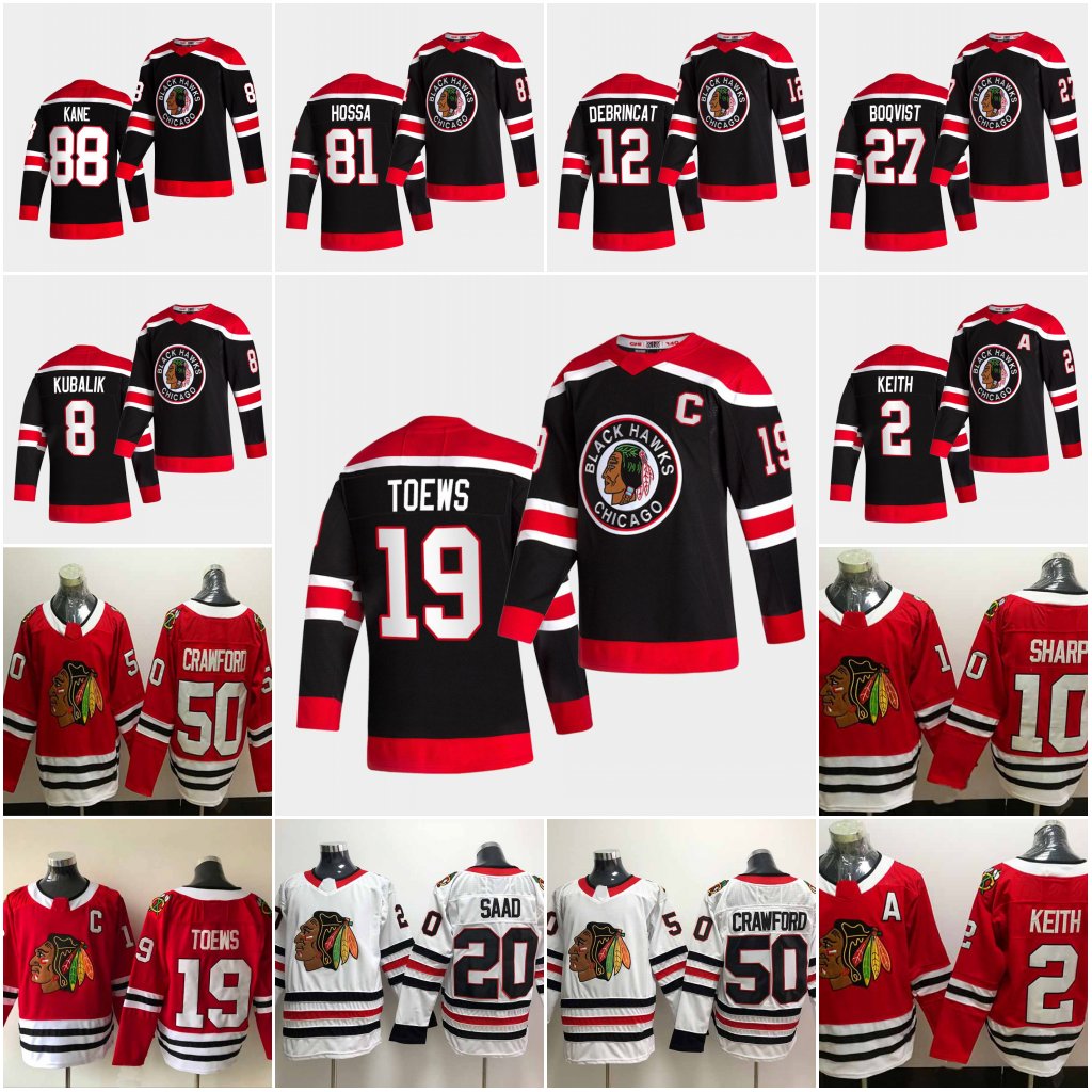 Jonathan Toews Chicago Blackhawks 2021 Reverse Retro Jersey Patrick Kane Duncan Keith Corey Crawford Marian Hossa Patrick Sharp Brandon Saad, Black;red
Jonathan Toews Chicago Blackhawks 2021 Reverse Retro Jersey Patrick Kane Duncan Keith Corey Crawford Marian Hossa Patrick Sharp Brandon Saad, Black;red