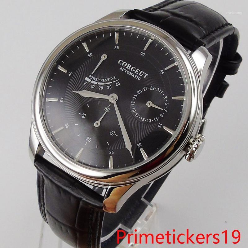 Luxury 40mm Automatic Men Watch Power Reserve Date Indicator Seeing Through Backcover Leather Strap Wristwatches, Blue
Luxury 40mm Automatic Men Watch Power Reserve Date Indicator Seeing Through Backcover Leather Strap Wristwatches, Blue