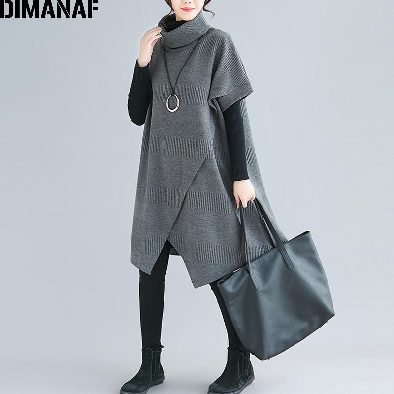 DIMANAF Oversize Winter Autumn Women Pullovers Sweatshirts Cotton Thicken Plus Size Turtleneck Lady Tops Female Loose Bat Sleeve 201102