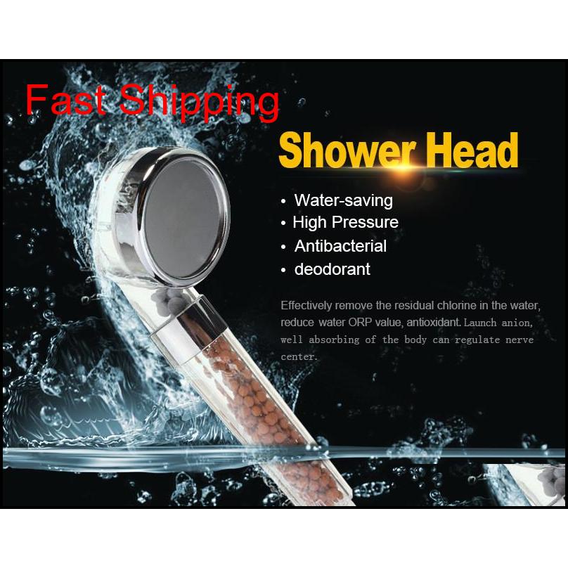 

Bathroom Shower Heads Booster Abs Plastic Spa Anion Showerhead Water-saving Handheld High Pressure Rain qylnpK hairclippersshop