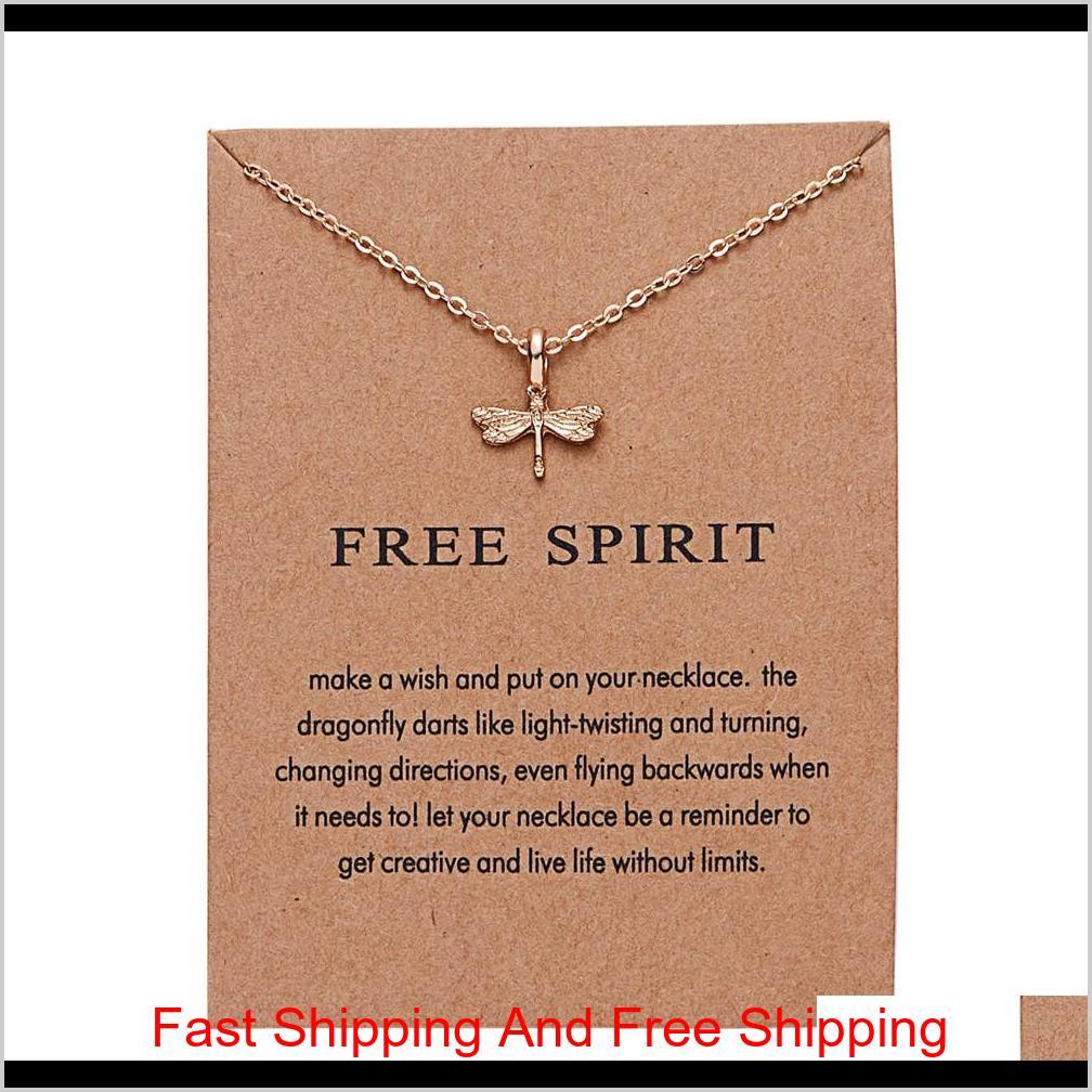 Cr Jewelry New Arrival Dogeared Necklace With Gift Card Elephant Pearl Love Wings Key Zodiac Sign Compass Lotus Pendant For