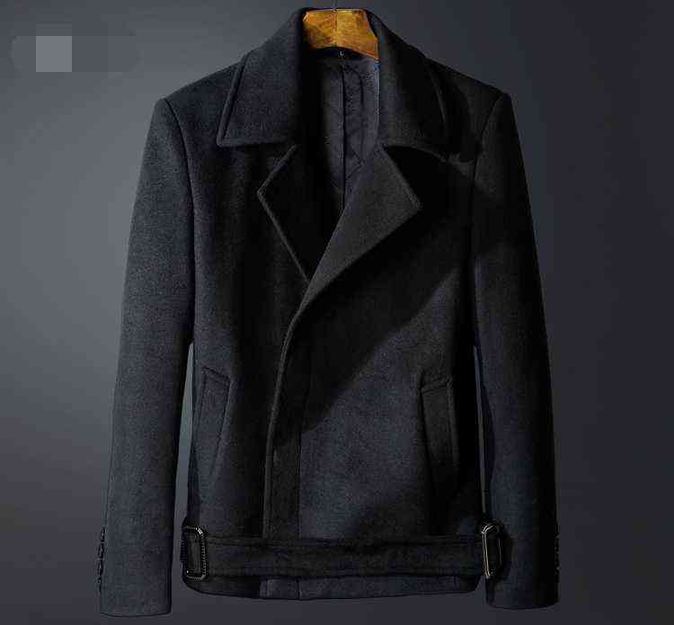 Men's woolen jacket autumn and winter show locomotive short business slim casual woolen coat jacket 211122