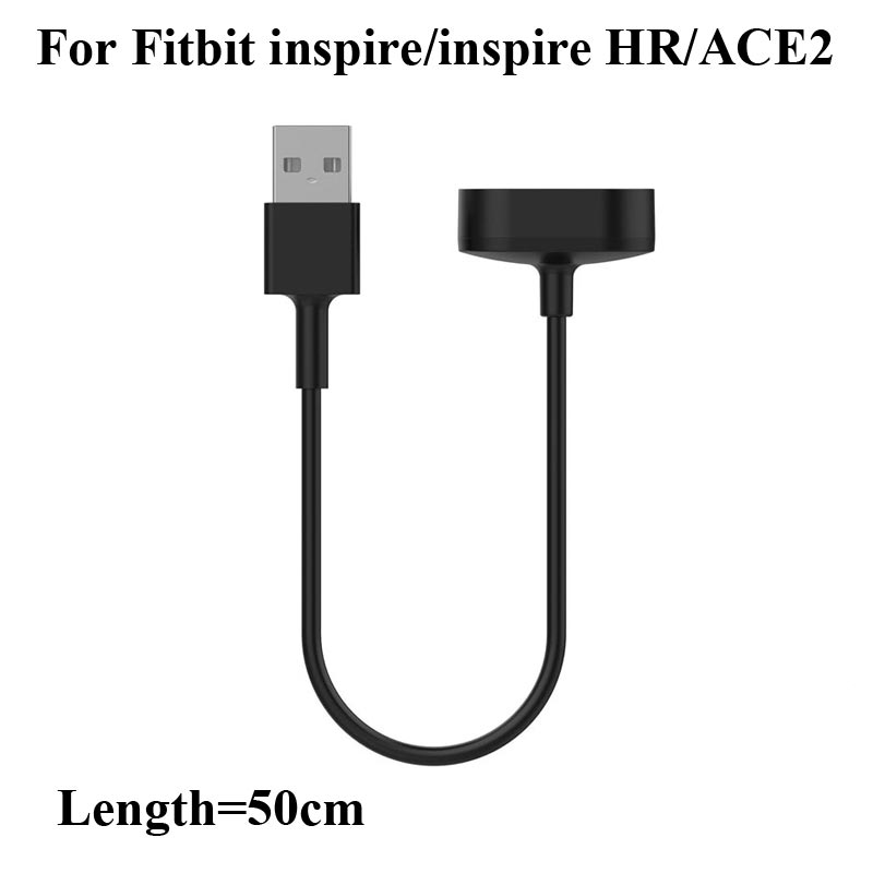 

50CM Length For Fitbit inspire and inspire HR ACE2 wristband Replacement USB Charging cable Smart Band ACE 2 Fast charger Line