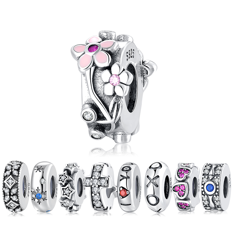 New 925 Sterling Silver Beautiful 9 Styles Spacer Stopper Beads Fit Original European Charm Bracelet Bangles Jewelry making Q0531
New 925 Sterling Silver Beautiful 9 Styles Spacer Stopper Beads Fit Original European Charm Bracelet Bangles Jewelry making Q0531