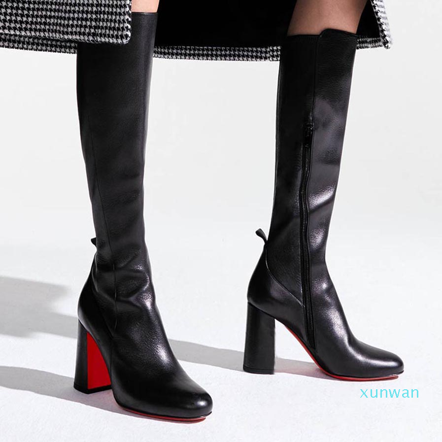 Winter Brands Women Boots Red Bottom Boot Kronobotte Knee Boots Chunky Heels Black Calfskin Leather Lady Sexy Booties Party,Wedding EU35-43
Winter Brands Women Boots Red Bottom Boot Kronobotte Knee Boots Chunky Heels Black Calfskin Leather Lady Sexy Booties Party,Wedding EU35-43
