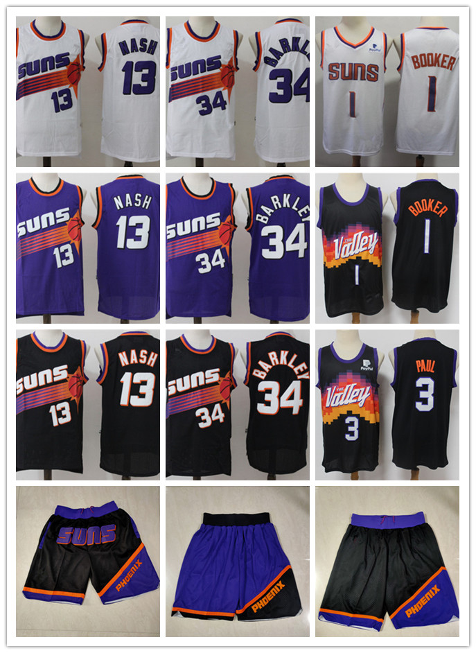 Mens Phoenix Suns Throwback Steve 13 Nash Charles 34 Barkley Devin 1 Booker Chris 3 Paul Basketball Shorts Basketball Jerseys, Black;red
Mens Phoenix Suns Throwback Steve 13 Nash Charles 34 Barkley Devin 1 Booker Chris 3 Paul Basketball Shorts Basketball Jerseys, Black;red